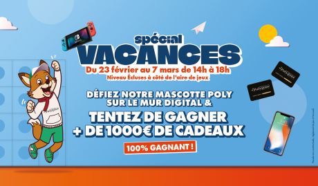 Venez défier Poly au mur digital et tentez de gagner un voyage à Port Aventura !