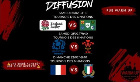 6 Nations au Bowling Warm'Up : Vibrez au rythme des matchs !
