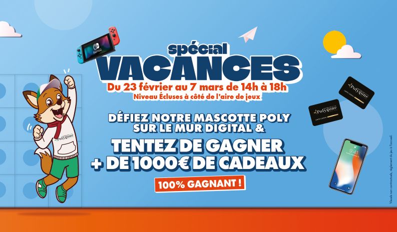 Venez défier Poly au mur digital et tentez de gagner un voyage à Port Aventura !
