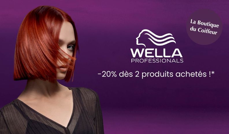 -20% dès 2 produits Wella achetés à La Boutique du Coiffeur