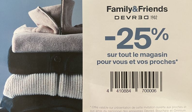 Devred lance son offre Family & Friends : –25% sur tout le magasin !
