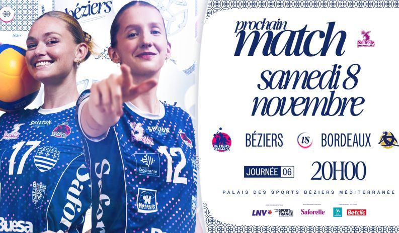 Match Angels Béziers - Bordeaux le 8/11